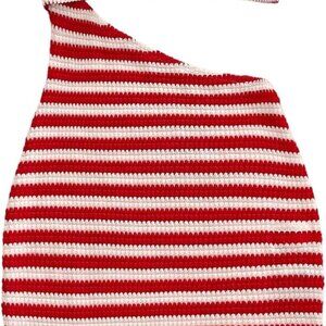 Women's Beach Dress Strapless Knit Mini Y2K Cutout Bodycon